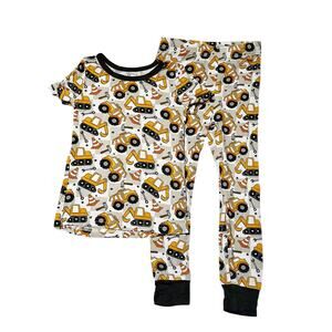 Caden Lane Under Construction Bamboo PJ Set Size 3T